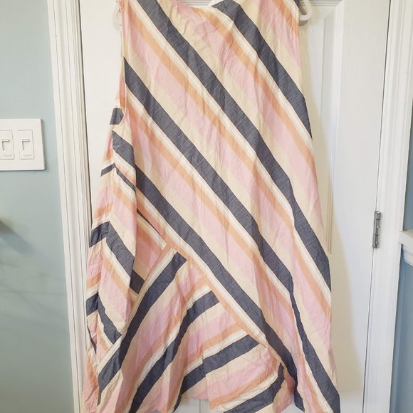 Lane Bryant, Striped V-Neck Linen Swing Dress, Sz 22/24 - Picture 6 of 6